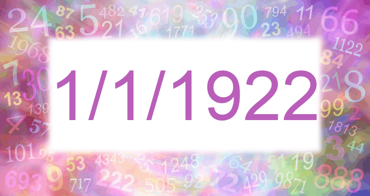 Numerology of date 1/1/1922