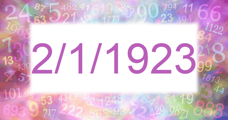 Numerology of date 2/1/1923