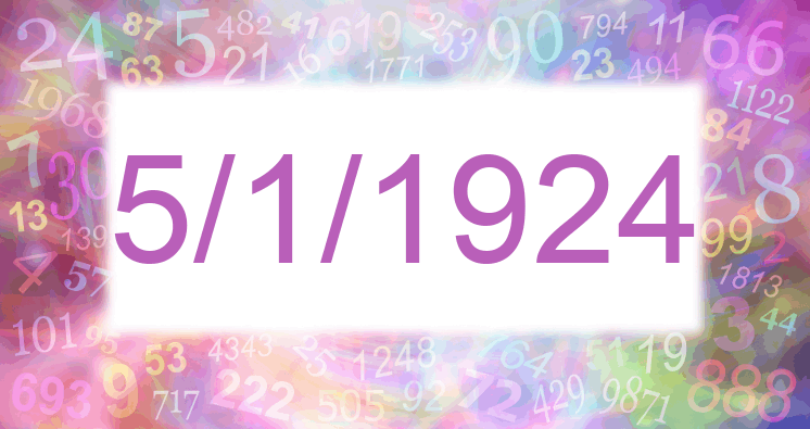 Numerology of date 5/1/1924