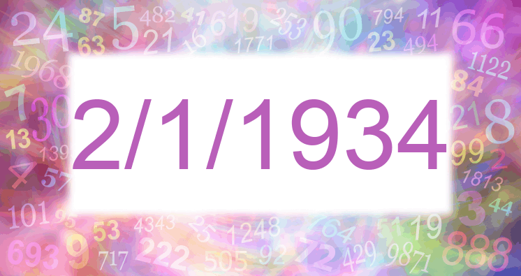 Numerology of date 2/1/1934