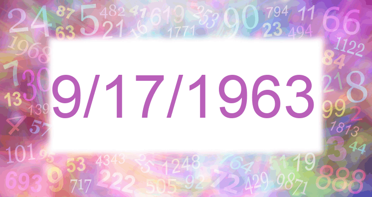 Numerology of date 9/17/1963