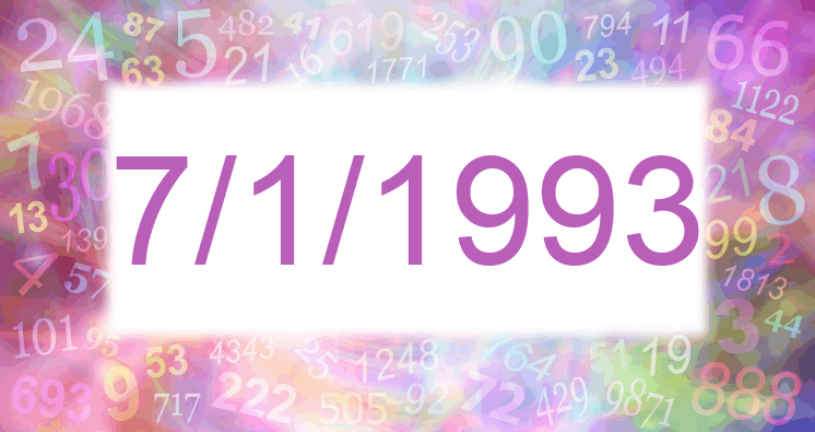 Numerology of date 7/1/1993