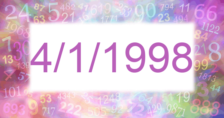Numerology of date 4/1/1998