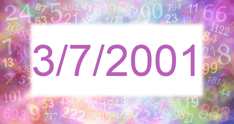 Numerology of date 3/7/2001