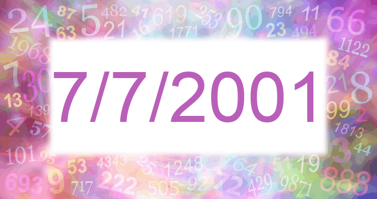 Numerology of date 7/7/2001