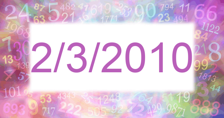 Numerology of date 2/3/2010