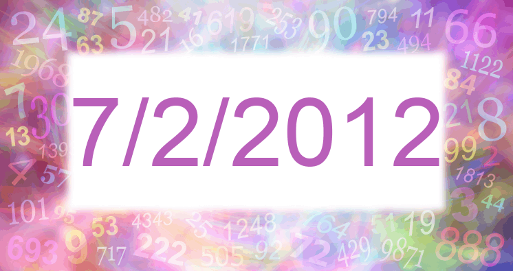 Numerology of date 7/2/2012