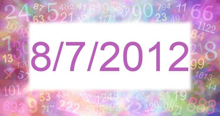 Numerology of date 8/7/2012