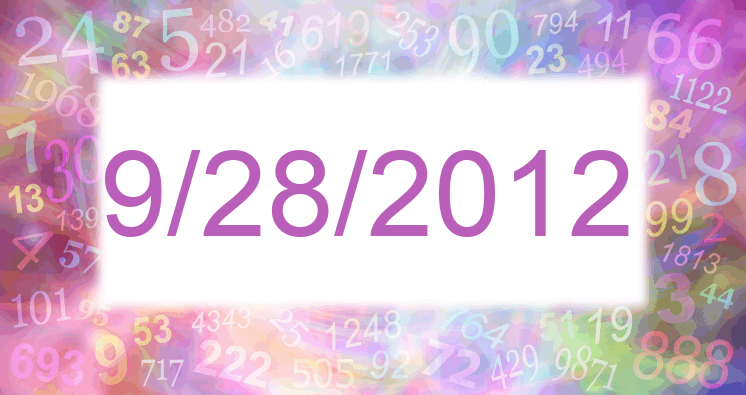 Numerology of date 9/28/2012