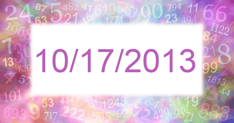 Numerology of date 10/17/2013