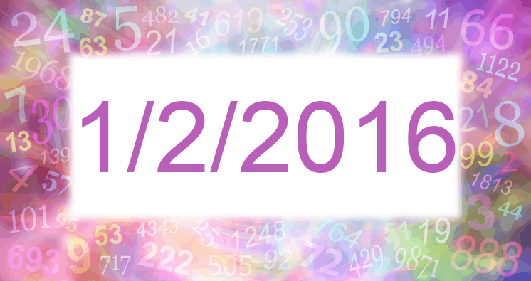 Numerology of date 1/2/2016
