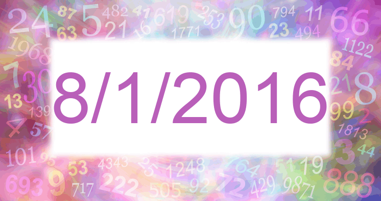 Numerology of date 8/1/2016