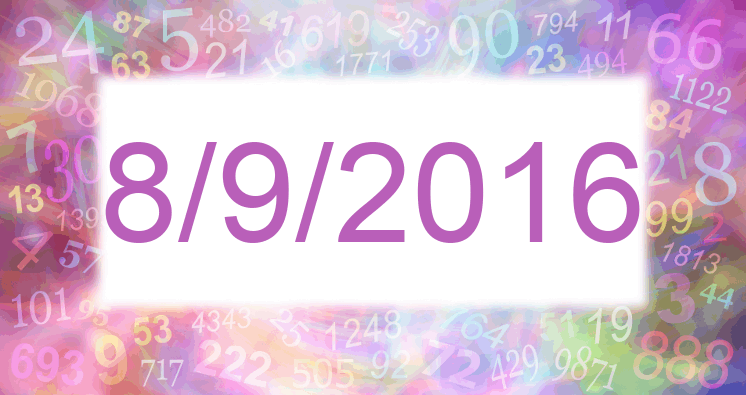 Numerology of date 8/9/2016
