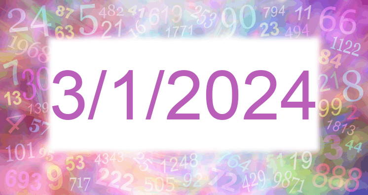 Numerology of date 3/1/2024