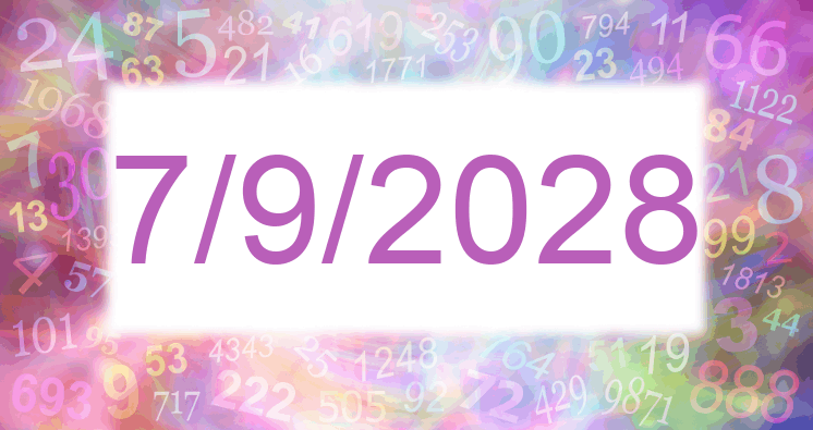 Numerology of date 7/9/2028