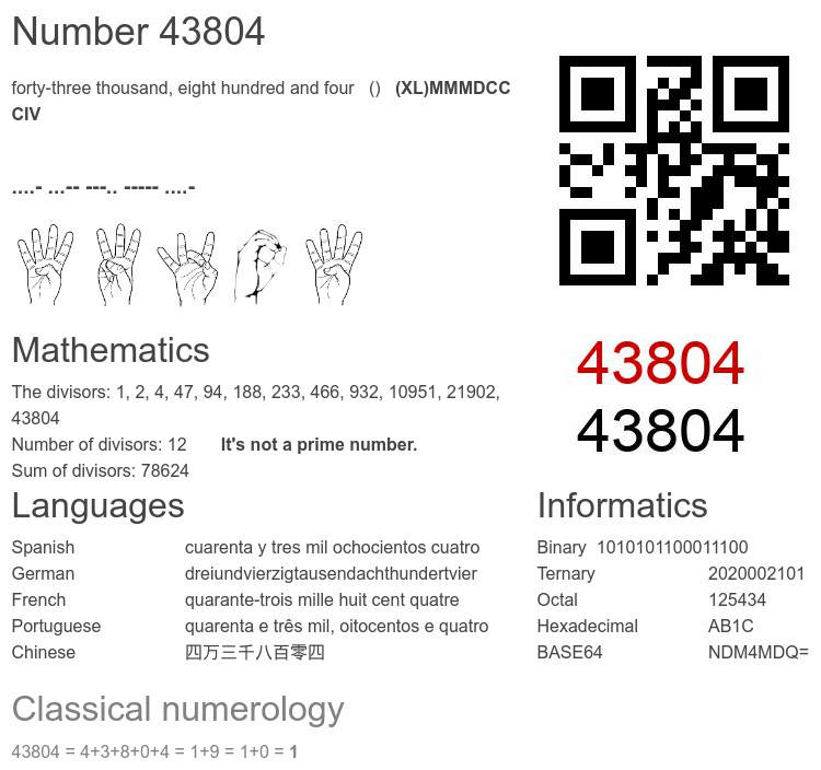 Number 43804 infographic