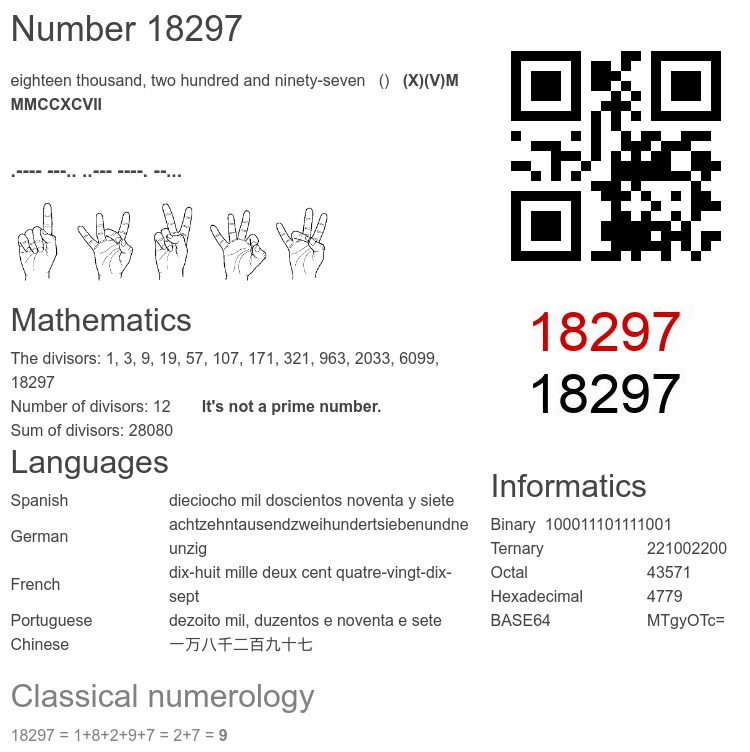 18297 number, meaning and properties - Number.academy