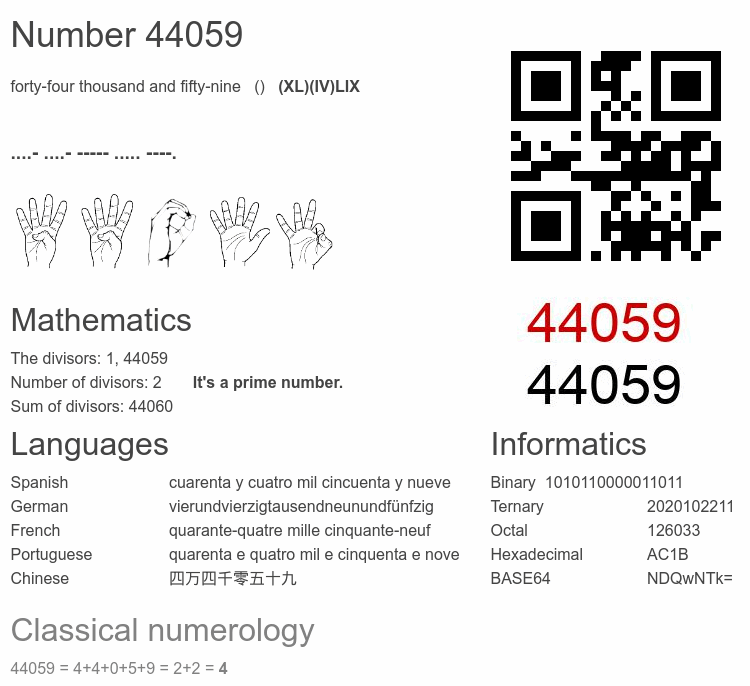 Number 44059 infographic