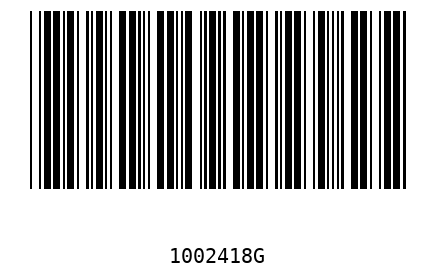Bar code, type 39 1002418