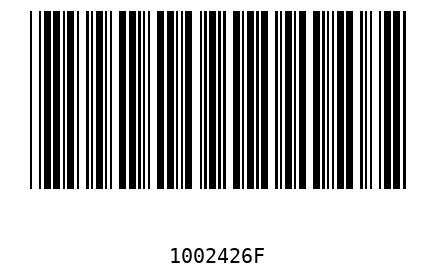 Bar code, type 39 1002426