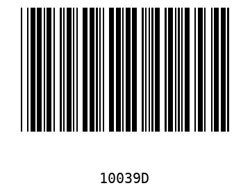 Bar code, type 39 10039