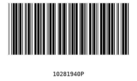 Bar code, type 39 10281940