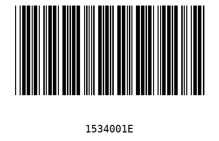 Bar code, type 39 1534001