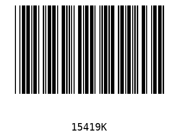 Bar code, type 39 15419