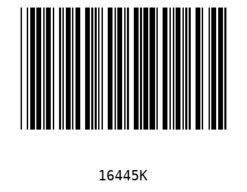 Bar code, type 39 16445