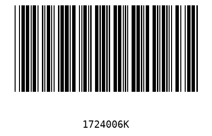 Bar code, type 39 1724006