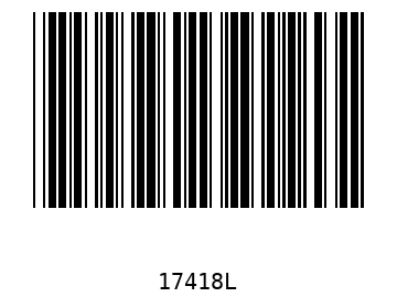 Bar code, type 39 17418