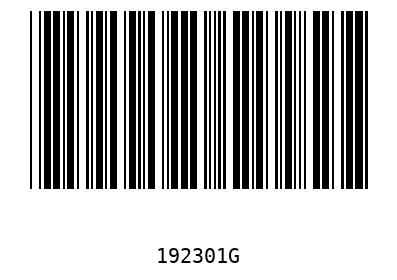 Bar code, type 39 192301