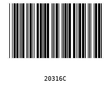 Bar code, type 39 20316