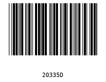 Bar code, type 39 20335