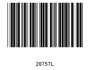 Bar code, type 39 20757