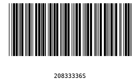 Bar code, type 39 20833336