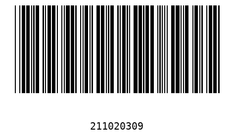 Bar code, type 39 21102030