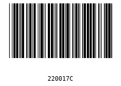 Bar code, type 39 220017