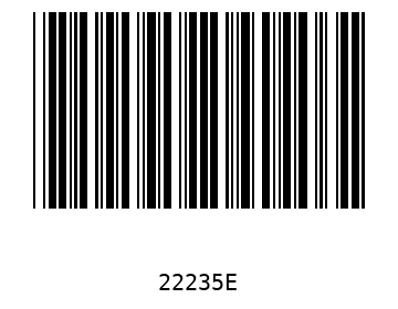 Bar code, type 39 22235