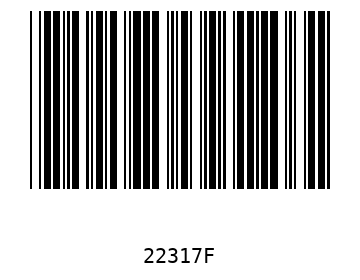 Bar code, type 39 22317