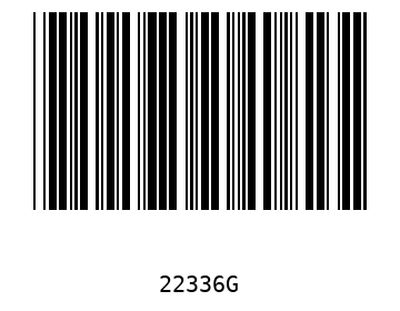Bar code, type 39 22336