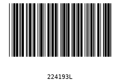 Bar code, type 39 224193