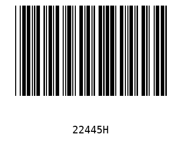 Bar code, type 39 22445