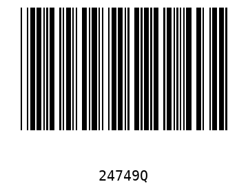 Bar code, type 39 24749