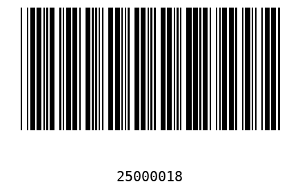 Bar code, type 39 2500001