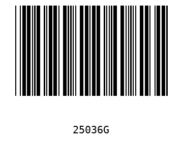 Bar code, type 39 25036