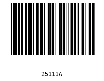 Bar code, type 39 25111