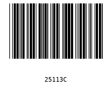 Bar code, type 39 25113