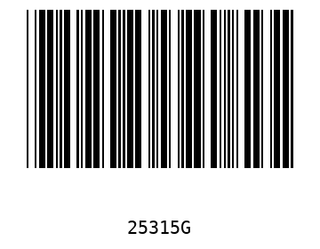 Bar code, type 39 25315