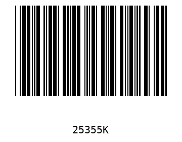 Bar code, type 39 25355